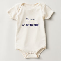 To pee, or not to pee Baby t-shirts by cheesecubes To pee, or not to pee Baby t-shirts