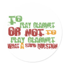 To Play Clarinet Stickers