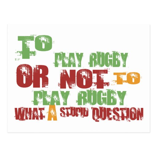 To Play Rugby Postcards