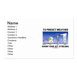 To Predict Weather Know Your Jet Streams Business Card Templates