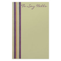 To Say Hello stationery