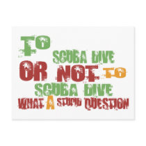 To Scuba Dive postcards
