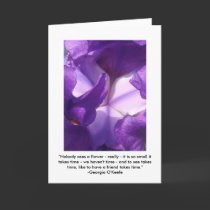 "To See Takes Time" Iris Greeting Card by Victoreeah "To See Takes Time" Iris Greeting Card