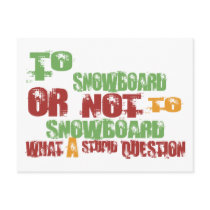 To Snowboard postcards
