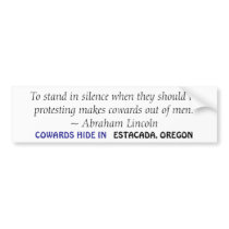 To Stand In Silence....... Bumper Sticker