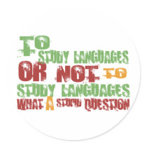 To Study Languages stickers
