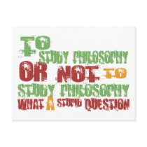 To Study Philosophy Post Card