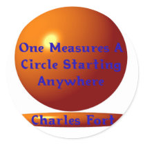 TO TAKE THE MEASURE OF A CIRCLE ROUND STICKERS