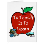 To Teach Is To Learn Cards