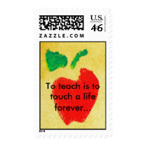 To Teach Is To Touch ALife Forever Postage Stamp