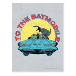 To The Batmobile - Distressed Icon Postcards