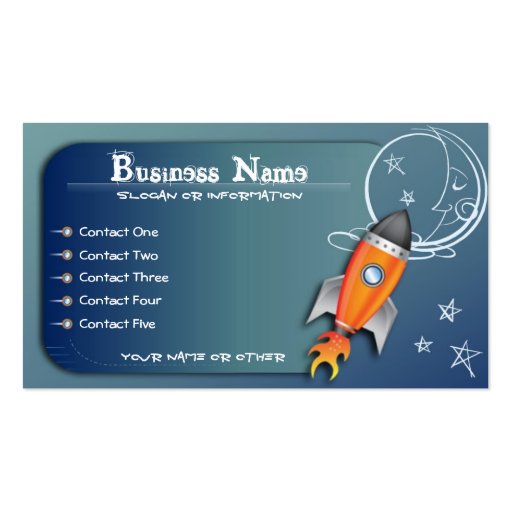 To the Moon Business Cards