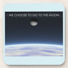 To The Moon Beverage Coasters