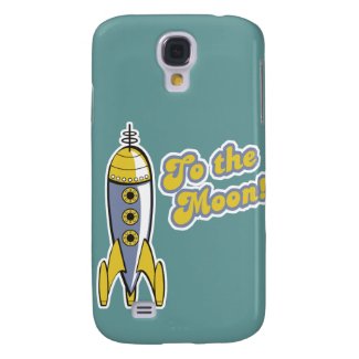 to the moon retro space rocket galaxy s4 cases