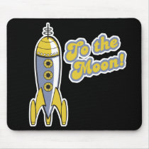 to the moon retro space rocket mousepads by doonidesigns to the moon retro space rocket mousepads
