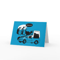 To The Popemobile! Greeting Card