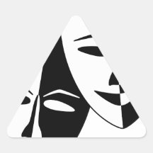 To the Theatre! Triangle Sticker