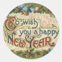 To Wish You a Happy New Year Round Sticker