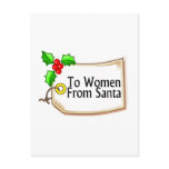 To Women From Santa Postcards