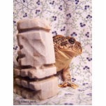 Toad frog marble chess piece prop flowered back cut outs