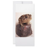 Toad frog on hand hammered copper cup photo rack card template
