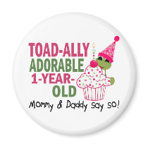 Toadally Adorable 1-Year Old magnets