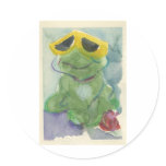 Toadally Awesome Tyrone T. Toad Round Sticker