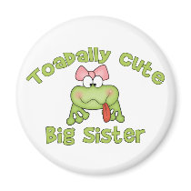 Toadally Cute Big Sister Refrigerator Magnet