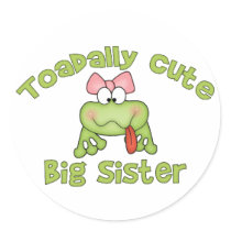 Toadally Cute Big Sister Stickers