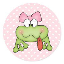 Toadally Cute Girl Frog Sticker