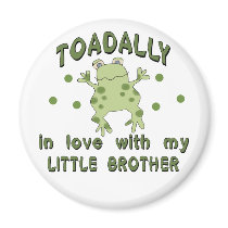 Toadally Love Little Brother magnets