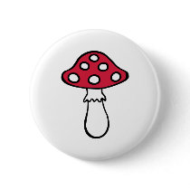 Toadstool fly agaric pin