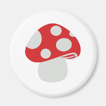 Toadstool fly agaric magnets