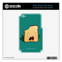 Toast in Panic Ipod Touch 4g Decal