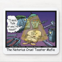 Toast Mafia Funny Offbeat Cartoon Gifts & Tees Mousepads