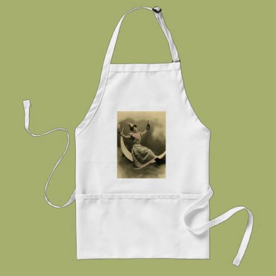 Toast of Champagne on a Crescent Moon Aprons Zazzle_apron Toast of Champagne on a Crescent Moon Aprons Zazzle_apron
