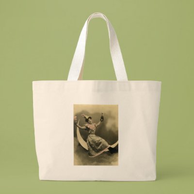 Toast of Champagne on a Crescent Moon Bags Zazzle_bag