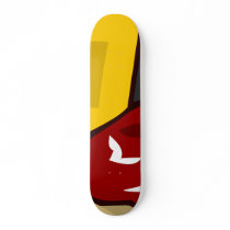 Toast, orange juice and jam custom skateboard