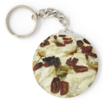 Toasted bagel with goat cheese keychains
