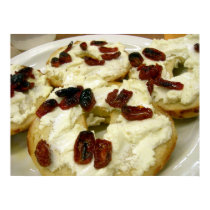Toasted bagel with goat cheese posters by JeanC_PurpleDucky Toasted bagel with goat cheese posters