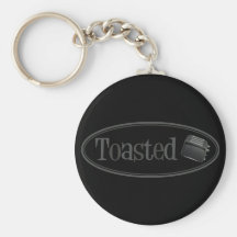 TOASTED Retro Toaster - Black & Grey Key Chain
