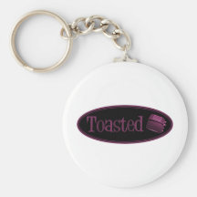 TOASTED Retro Toaster - Black & Pink Key Chain