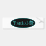 TOASTED Retro Toaster - Black & Turquoise Bumper Sticker