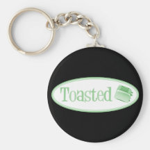 TOASTED Retro Toaster - Light Green Key Chain