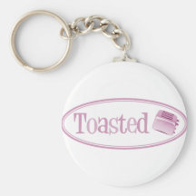 TOASTED Retro Toaster - Light Pink Keychains
