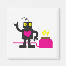 toaster love refrigerator magnet