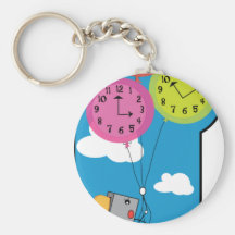 Toaster Time Flies Keychain