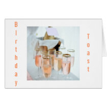 TOASTING "FRIENDSHIP" AND "YOUR BIRTHDAY" GREETING CARD
