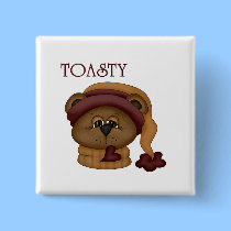 Toasty Bear with scarf buttons