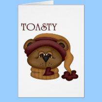 Toasty Bear with scarf cards